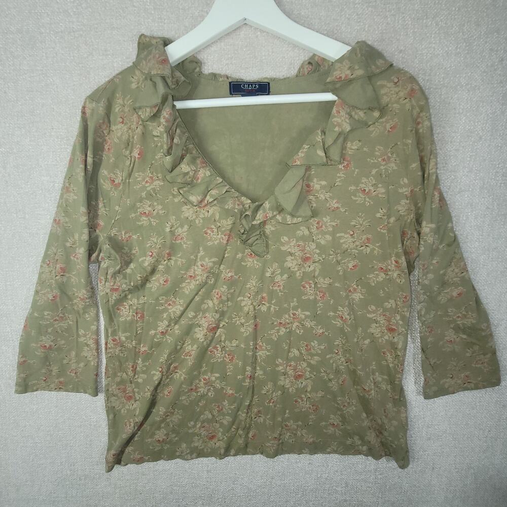 Chaps XL Green Blouse